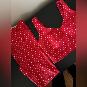 Red Heart Patterned Women's Set